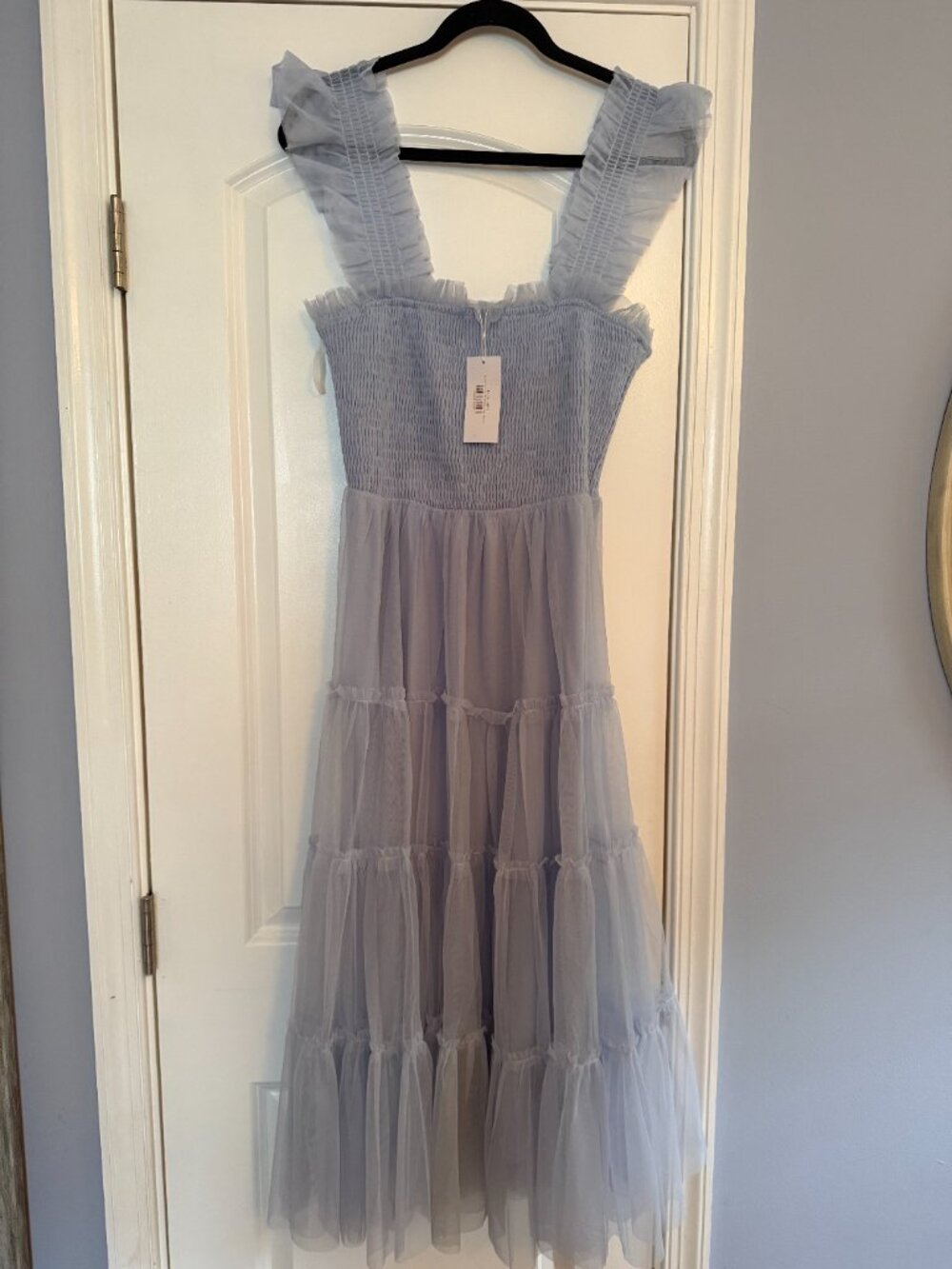 NWT Baltic Born Emma Smocked Tulle Dress Light Blue S - Picture 4 of 6
